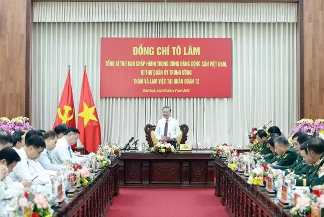 Party General Secretary To Lam calls on Army Corps 12 to turn itself into military’s “steel fist” force
