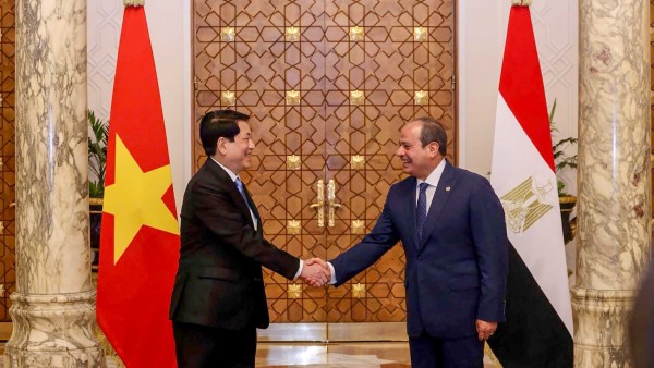 President Luong Cuong, Egyptian President Abdel Fattah El‑Sisi hold talks to elevate ties to Comprehensive Partnership