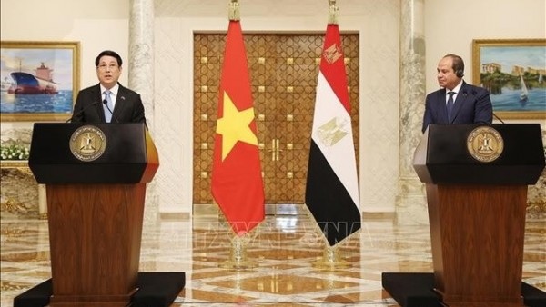 President Luong Cuong, President Abdel Fattah El‑Sisi adopt Joint statement on upgrade of Vietnam-Egypt ties to Comprehensive Partnership