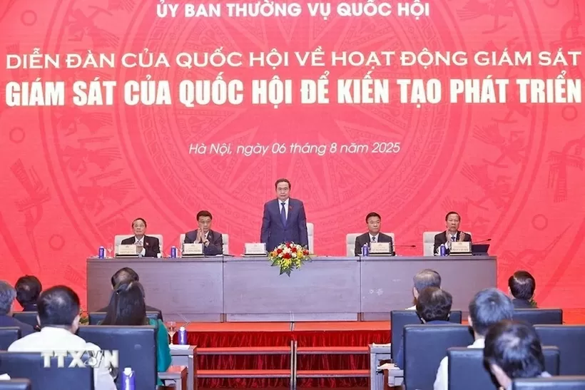 NA Chairman Tran Thanh Man chairs Forum on National Assembly’s supervision work for national development in the new era