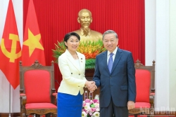 Party  General Secretary To Lam welcomes Japanese lawmaker Obuchi Yuko in Hanoi