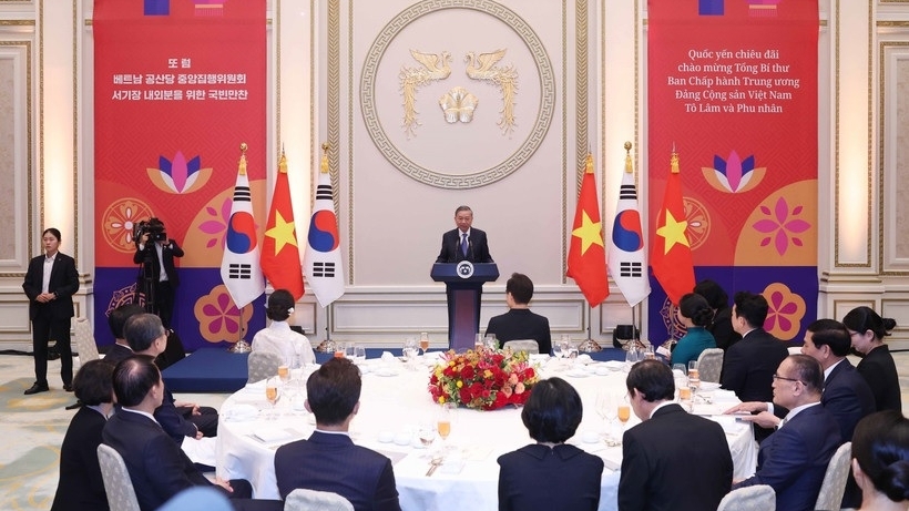 RoK President Lee Jae Myung hosts state banquet for Party General Secretary To Lam