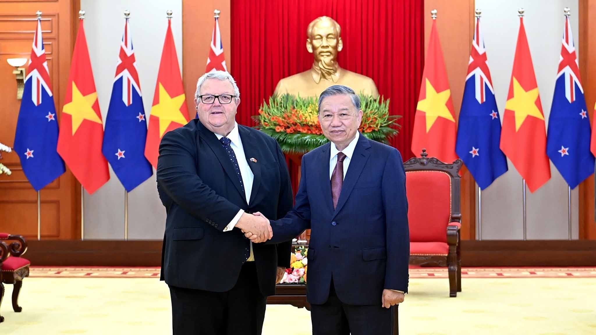 Party General Secretary To Lam welcomes New Zealand Speaker of Parliament