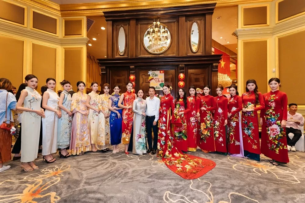 Vietnamese Ao Dai meets Chinese Qipao in Guangzhou, China