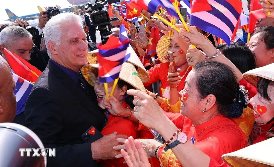 First Secretary, President of Cuba Miguel Díaz-Canel Bermúdez and Spouse start State visit to Vietnam