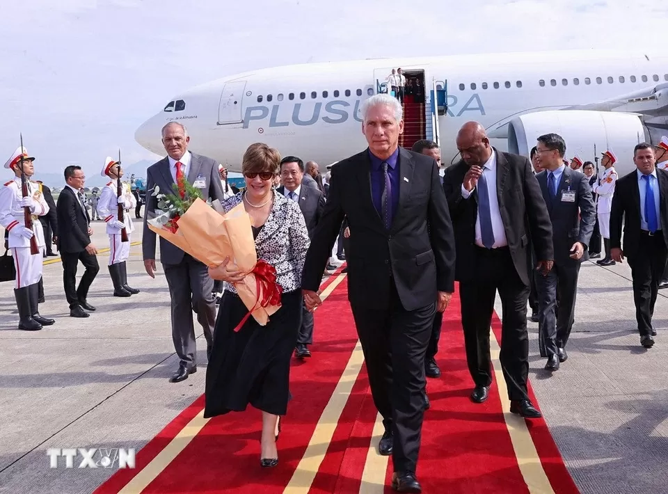 First Secretary, President of Cuba Miguel Díaz-Canel Bermúdez and Spouse start State visit to Vietnam