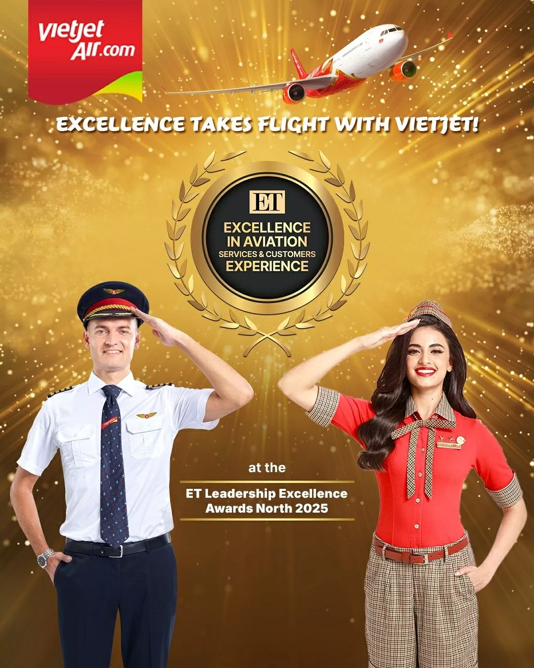 Vietjet wins “Excellence in Aviation Services & Customer Experience” Award in India