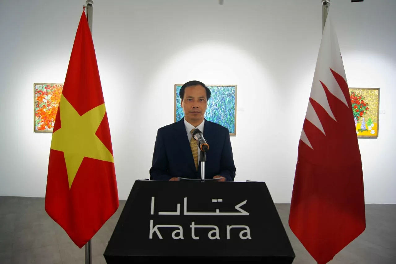 Opening of Vietnamese art exhibition at Katara Cultural Village, Qatar Opening of Vietnamese art exhibition at Katara Cultural Village, Qatar