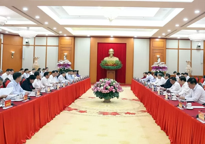 General Secretary To Lam presides Politburo working session on preparations for first NA Party Congress General Secretary To Lam presides Politburo working session on preparations for first NA Party Congress