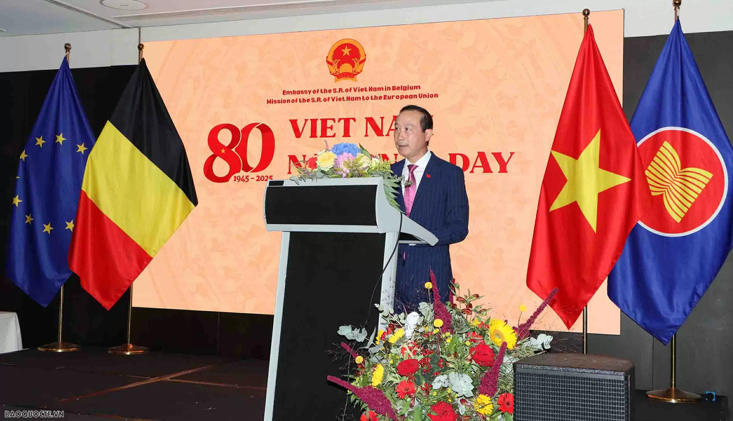 Vietnamese Embassy hosts reception celebrating the 80th National Day in Belgium