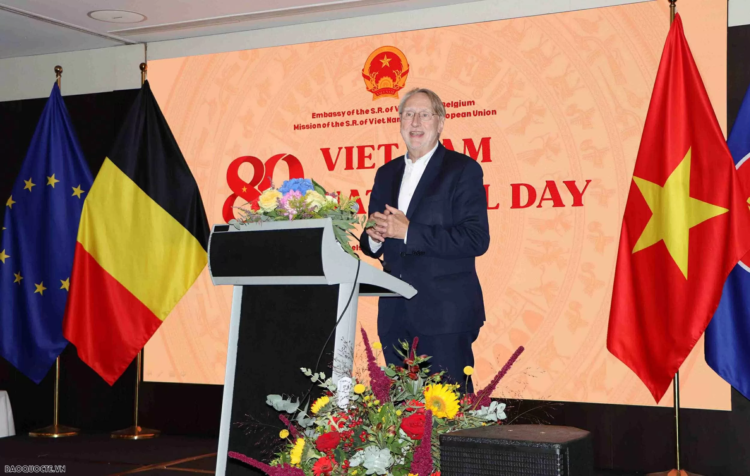 Vietnamese Embassy hosts reception celebrating the 80th National Day in Belgium