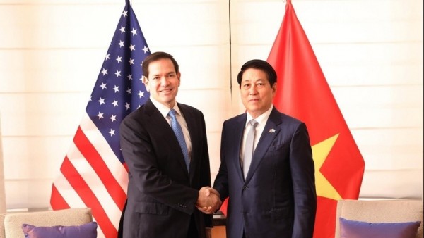 President Luong Cuong receives U.S. Secretary of State Marco Rubio