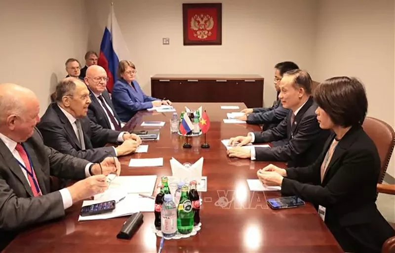 Acting Foreign Minister Le Hoai Trung, Russian Foreign Minister Sergey Lavrov hold meeting Acting Foreign Minister Le Hoai Trung, Russian Foreign Minister Sergey Lavrov hold meeting