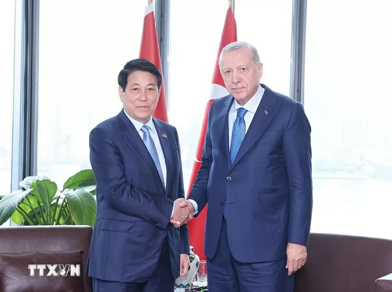 President Luong Cuong meets with Turkish President Recep Tayyip Erdoğan President Luong Cuong meets with Turkish President Recep Tayyip Erdoğan