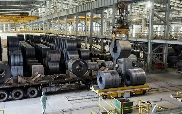 Steel production at Hoa Phat Group. Hoa Phat is excluded from the EU's decision on imposing anti-dumping duties on hot-rolled steel. (Photo: VNA)