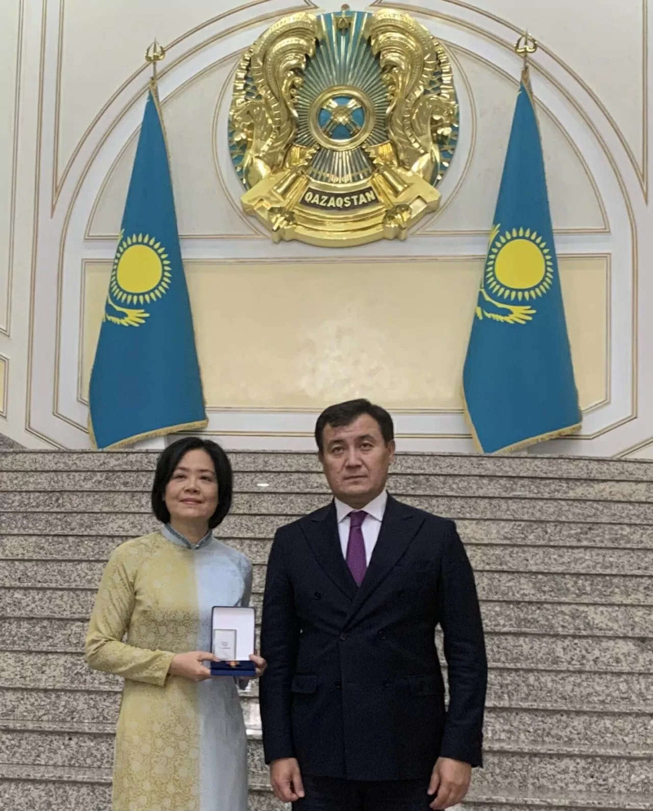Ambassador Pham Thai Nhu Mai awarded the Dostyk Order of Friendship by the State of Kazakhstan Ambassador Pham Thai Nhu Mai awarded the Dostyk Order of Friendship by the State of Kazakhstan