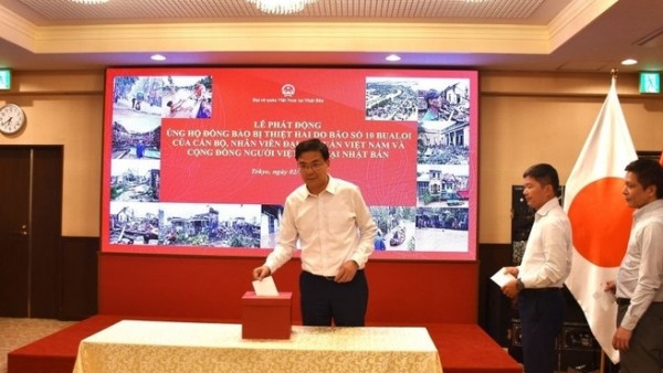 Vietnamese Embassy in Japan joins hands to support Typhoon No. 10 victims