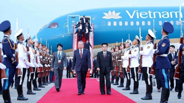 General Secretary To Lam arrives in Pyongyang, beginning state visit to the DPRK