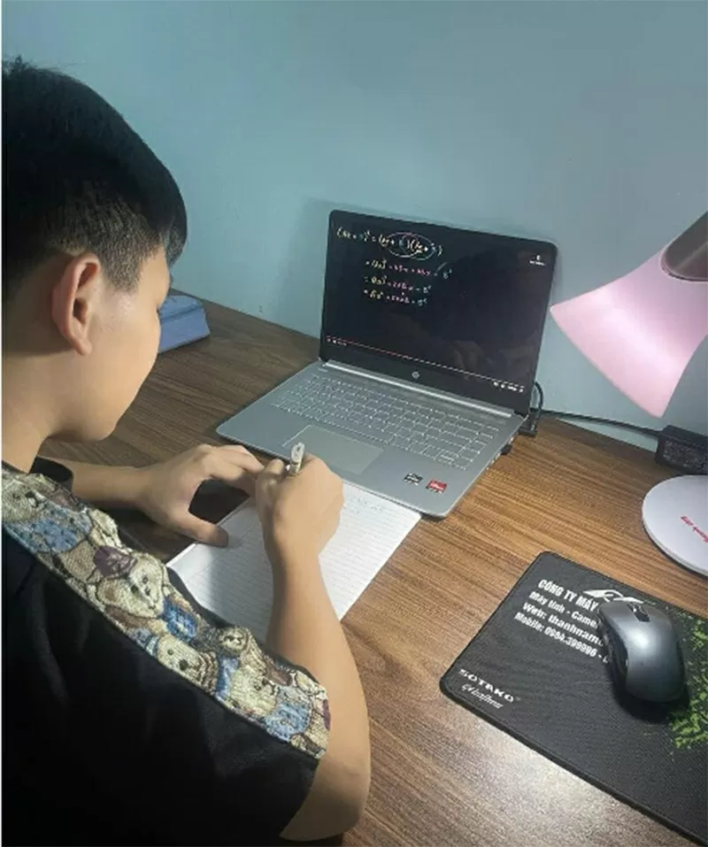 Students can continue learning online at home during the days of flooding.