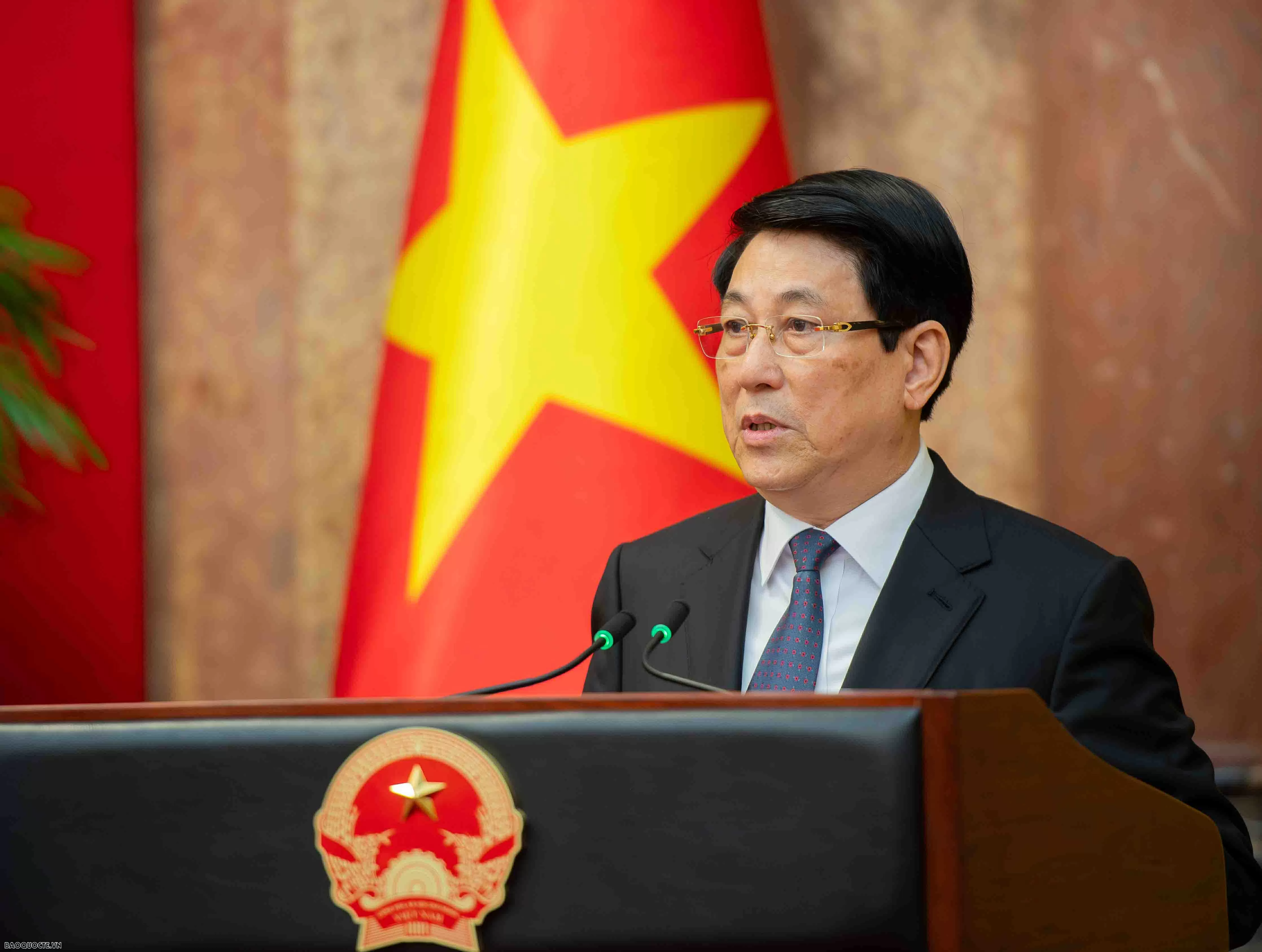 President Luong Cuong presents title of Ambassador to diplomats President Luong Cuong presents title of Ambassador to diplomats