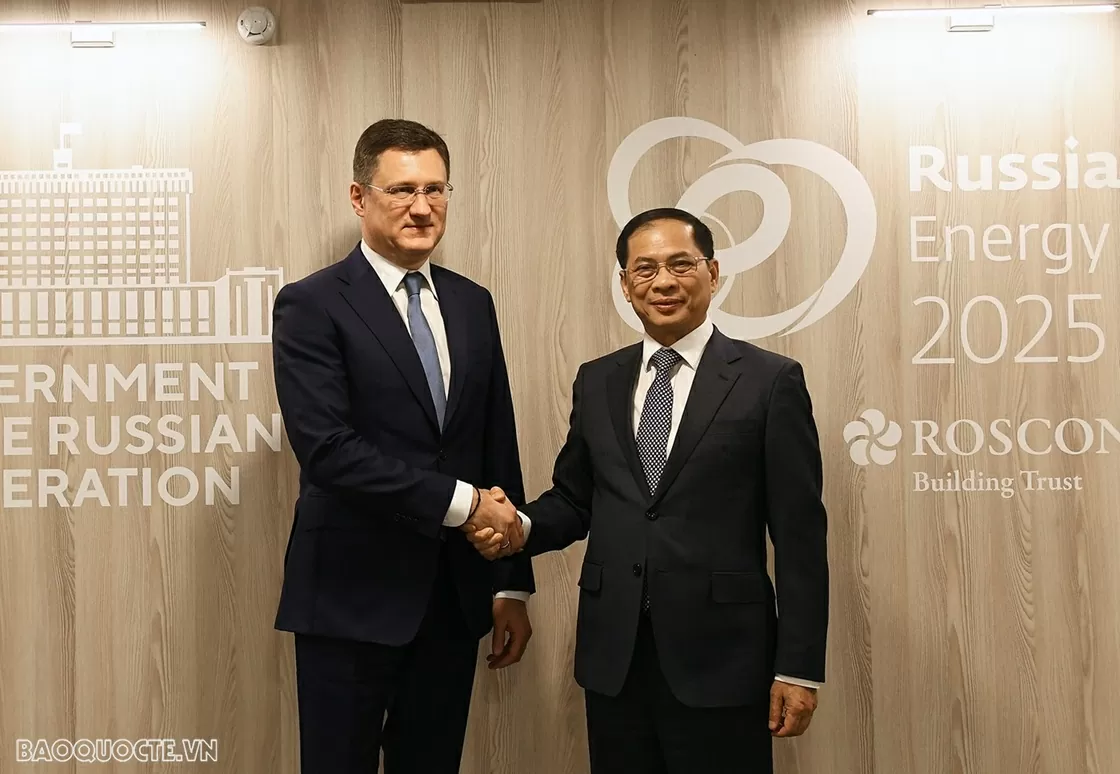 Deputy PM Bui Thanh Son meets with Russian counterpart and business leaders to accelerate energy cooperation