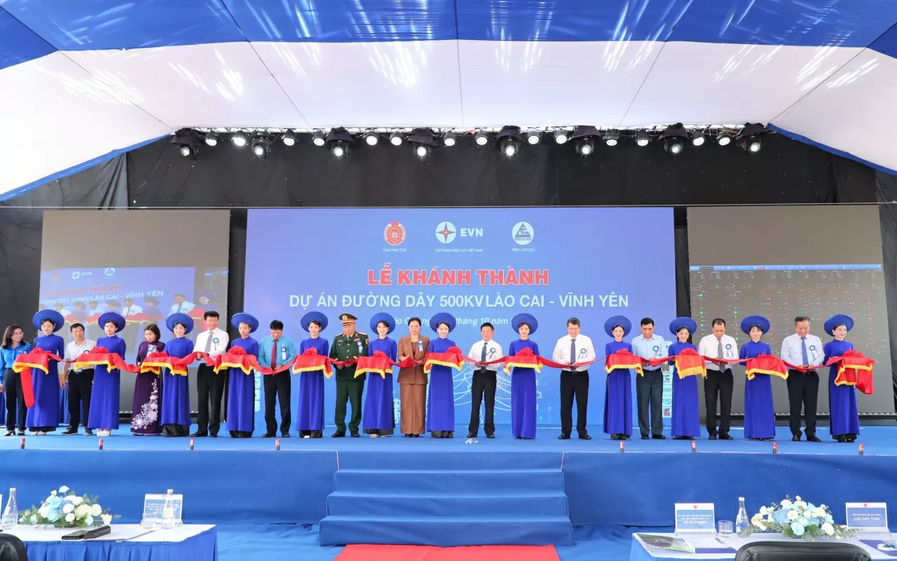 500 kV Lao Cai – Vinh Yen Power Line inaugurated: A key project for national energy security