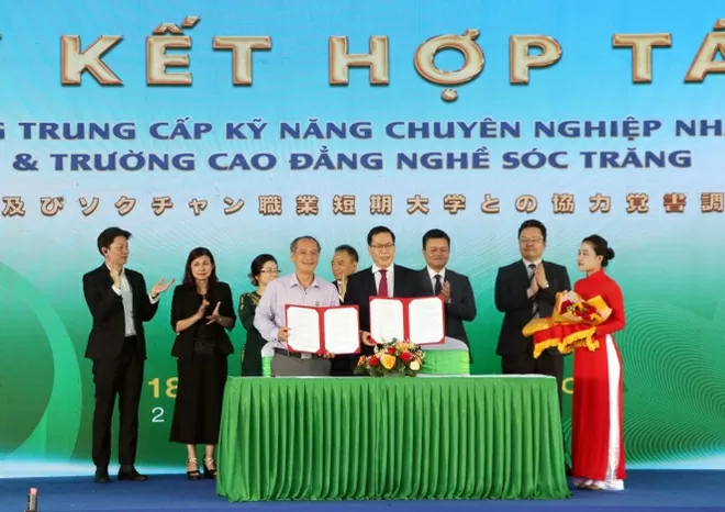 JPC and Soc Trang Vocational College sign a cooperation agreement on training. (Photo: VNA)
