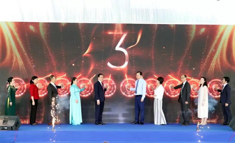 The inauguration and opening ceremony of the first Japanese Professional Skills College in the Mekong Delta held in My Xuyen ward, Can Tho city. (Photo: VNA)