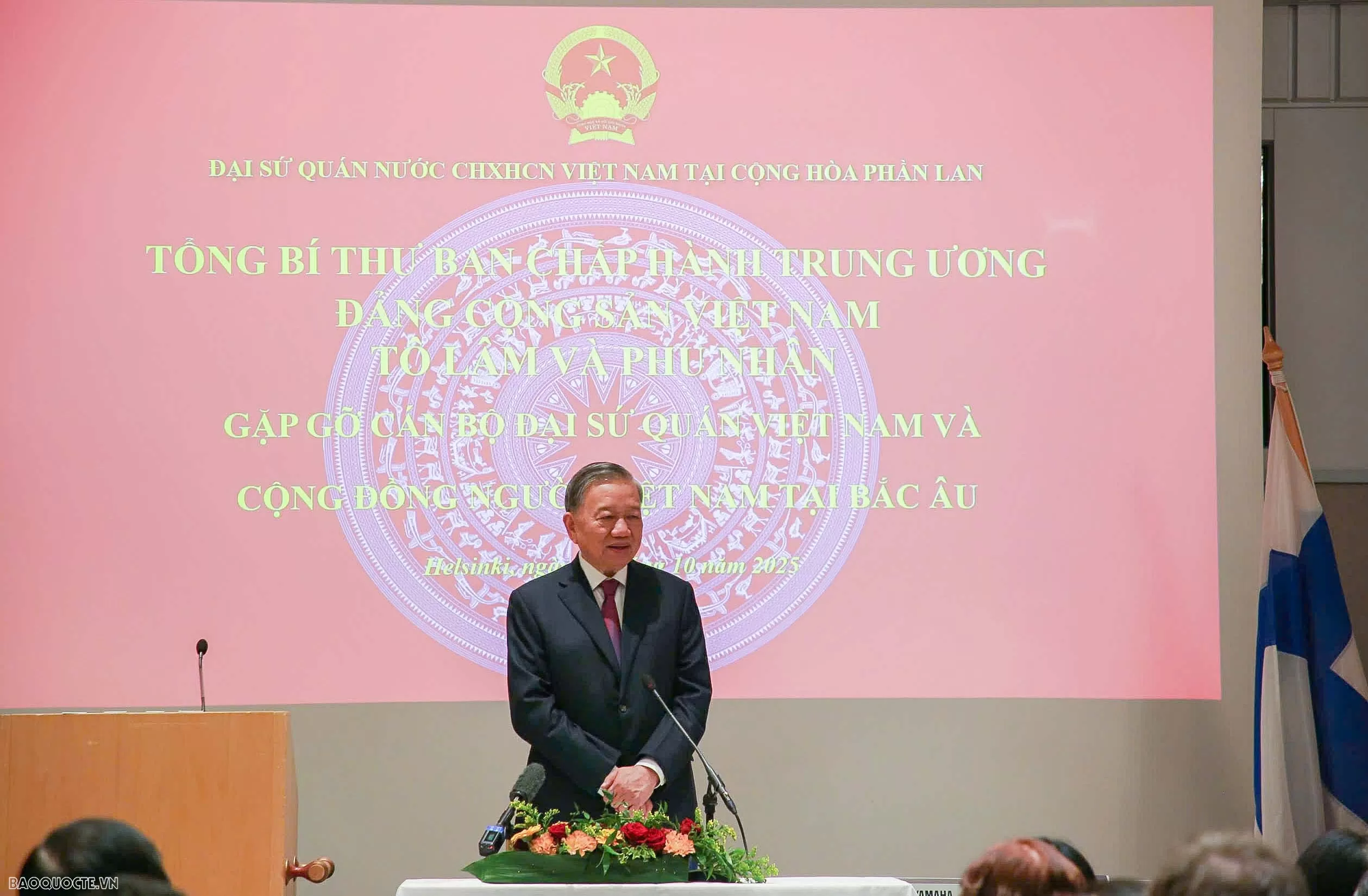 General Secretary To Lam visits Embassy, praised solidarity and contributions of Vietnamese communities in Nordic countries