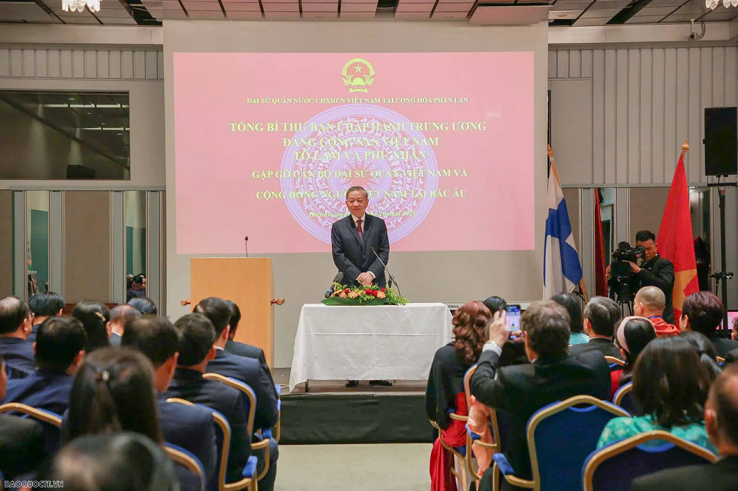 General Secretary To Lam visits Embassy, praised solidarity and contributions of Vietnamese communities in Nordic countries