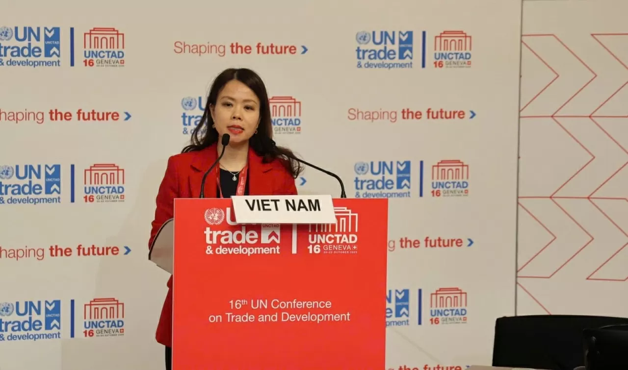 Deputy FM Nguyen Minh Hang attends UNCTAD 16 in Geneva, promoting sustainable economic transformation
