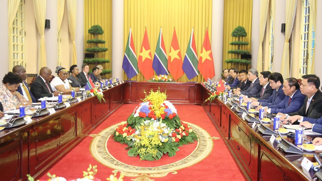 Vietnam values its relations with South Africa: President Luong Cuong at the talks