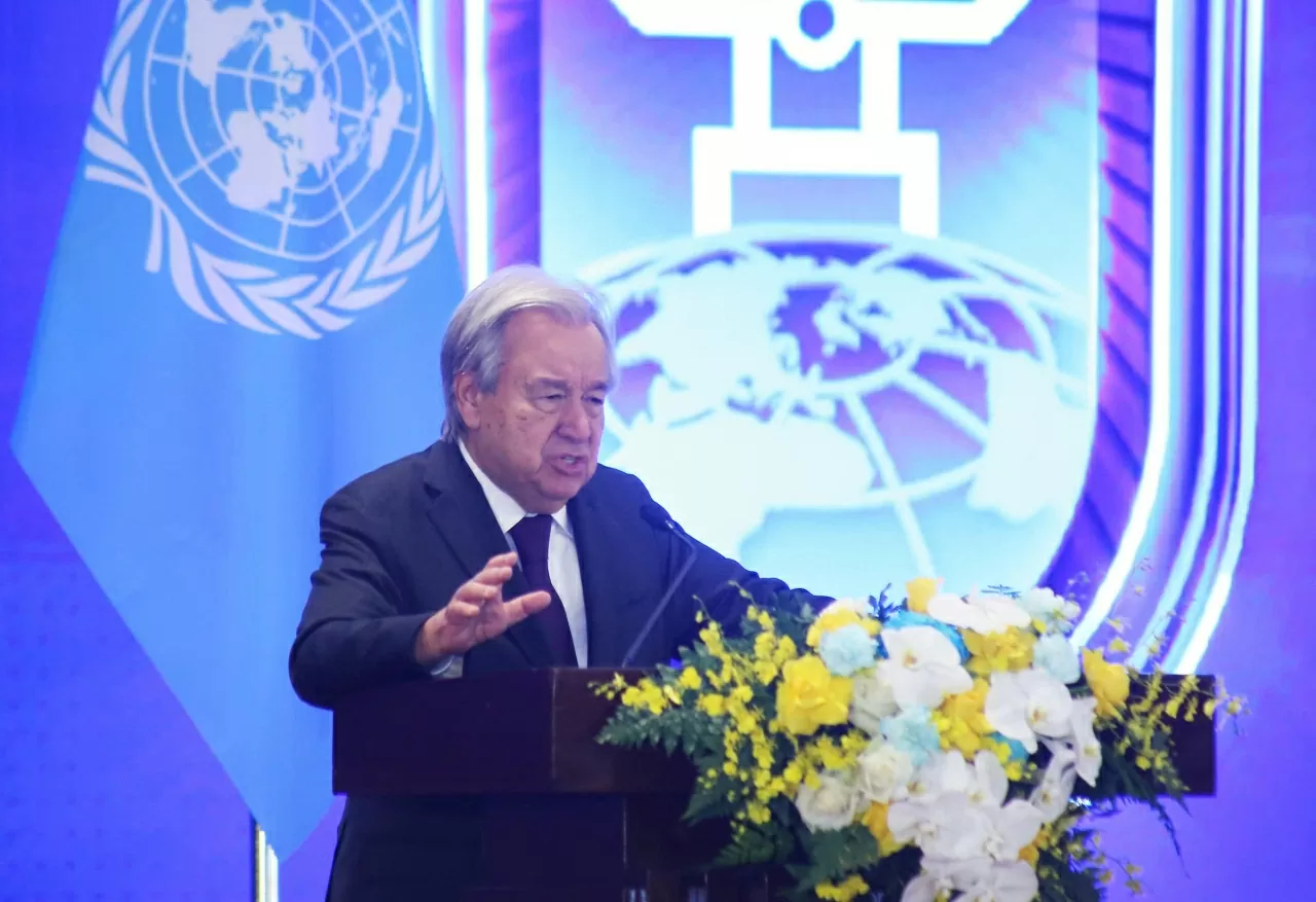 Prime Minister Pham Minh Chinh, UN Secretary-General meet the press on Hanoi Convention Signing Ceremony