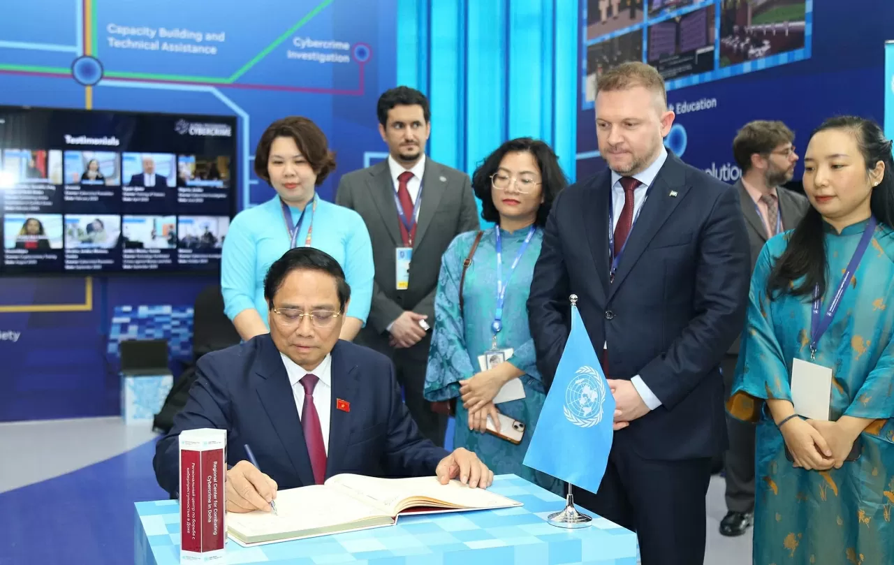 Prime Minister Pham Minh Chinh, UN Secretary-General meet the press on Hanoi Convention Signing Ceremony Prime Minister Pham Minh Chinh, UN Secretary-General meet the press on Hanoi Convention Signing Ceremony