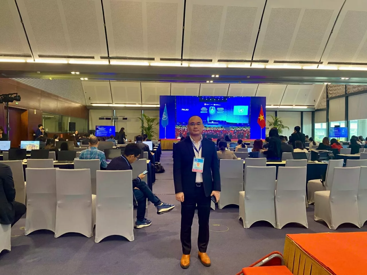 Ông Lương Hoàng Giáp, Giám đốc Trung tâm hướng dẫn báo chí nước ngoài, Cục phục vụ Ngoại giao đoàn. (Ảnh: Xuân Sơn)