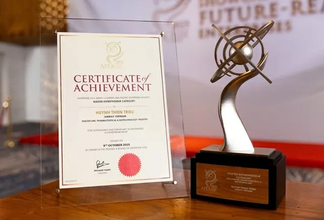Managing Director of Amway Vietnam honoured with Asia’s Outstanding Entrepreneur Award 2025 Managing Director of Amway Vietnam honoured with Asia’s Outstanding Entrepreneur Award 2025