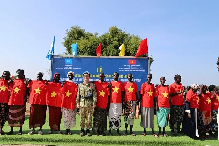 Vietnamese Engineering Team successfully restored a vital bridge in the Abyei area