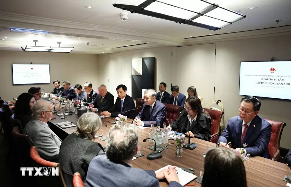 Party chief To Lam meets CPB General Secretary, reaffirms Vietnam’s valued partnership with the UK
