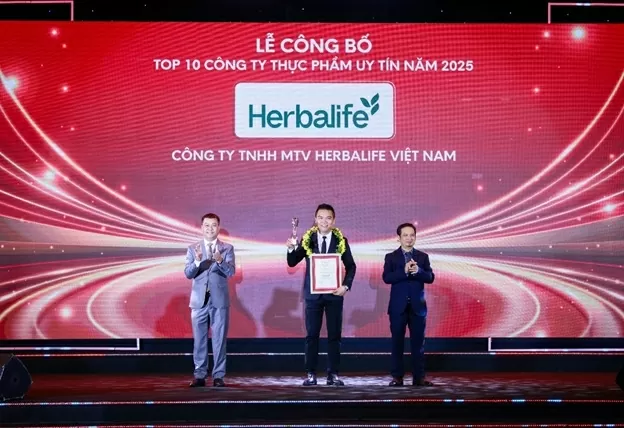 Herbalife Vietnam wins the prestigious Top 10 most reputable food companies award for the fifth consecutive time