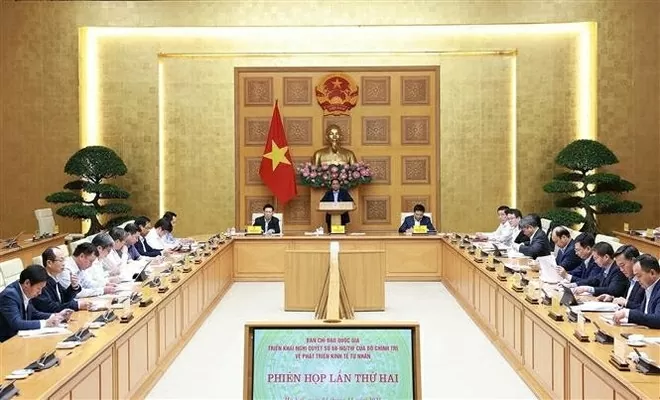 Prime Minister Pham Minh Chinh chairs the second meeting of the national steering committee for implementing the Politburo’s Resolution No. 68/NQ/TW on the private sector development on November 1. (Photo: VNA) Prime Minister Pham Minh Chinh chairs the second meeting of the national steering committee for implementing the Politburo’s Resolution No. 68/NQ/TW on the private sector development on November 1. (Photo: VNA)