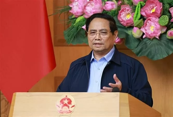 Prime Minister Pham Minh Chinh speaks at the second meeting of the national steering committee for implementing the Politburo’s Resolution No. 68/NQ/TW on the private sector development on November 1. (Photo: VNA)