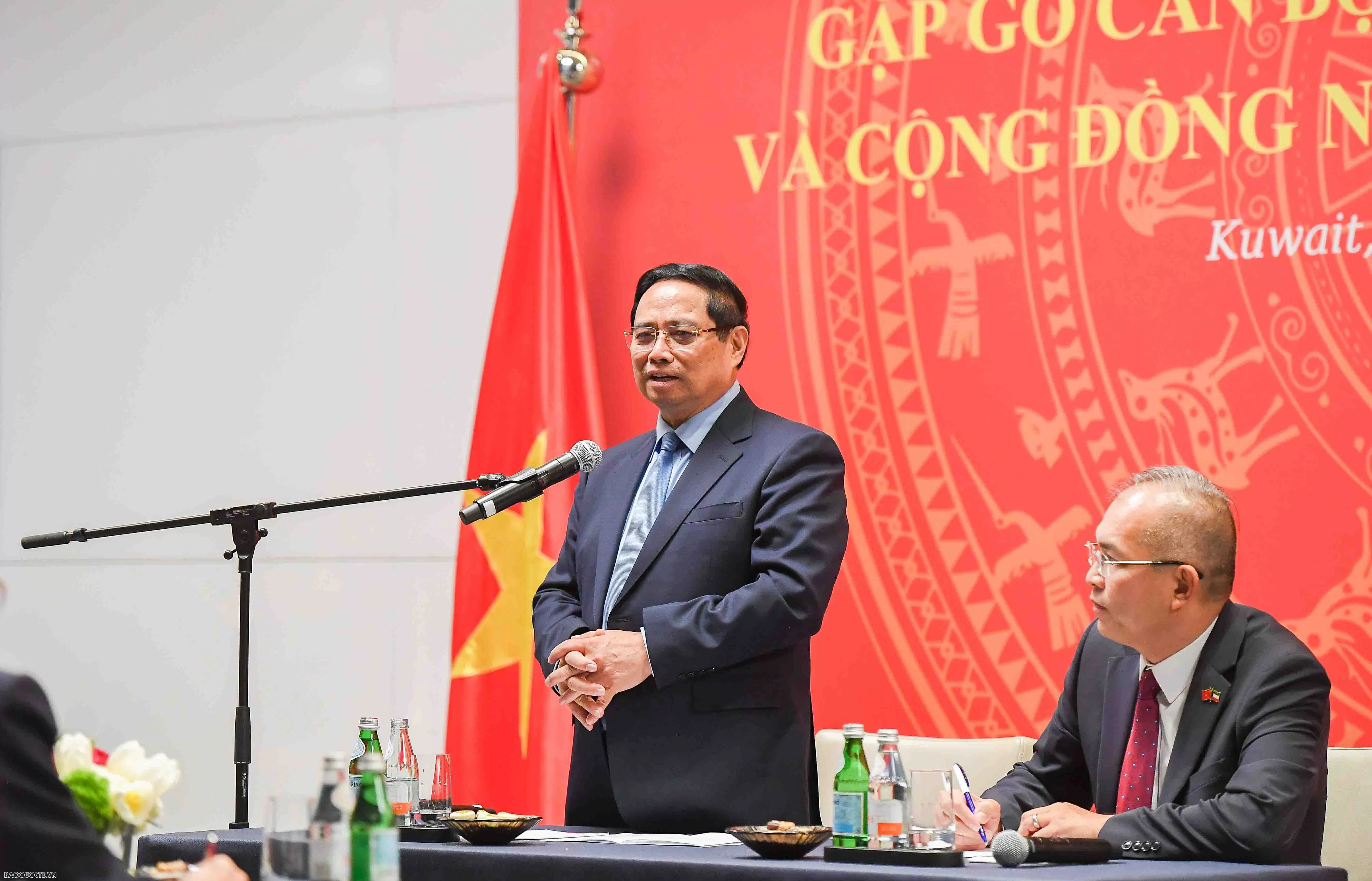 Prime Minister Pham Minh Chinh meets with Vietnamese community representatives in Kuwait Prime Minister Pham Minh Chinh meets with Vietnamese community representatives in Kuwait