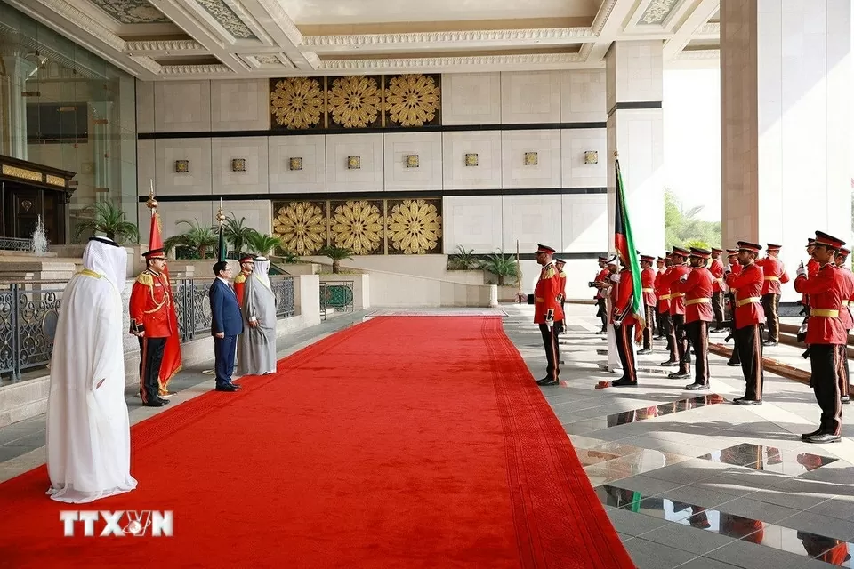 Welcome ceremony held for Prime Minister Pham Minh Chinh in Kuwait