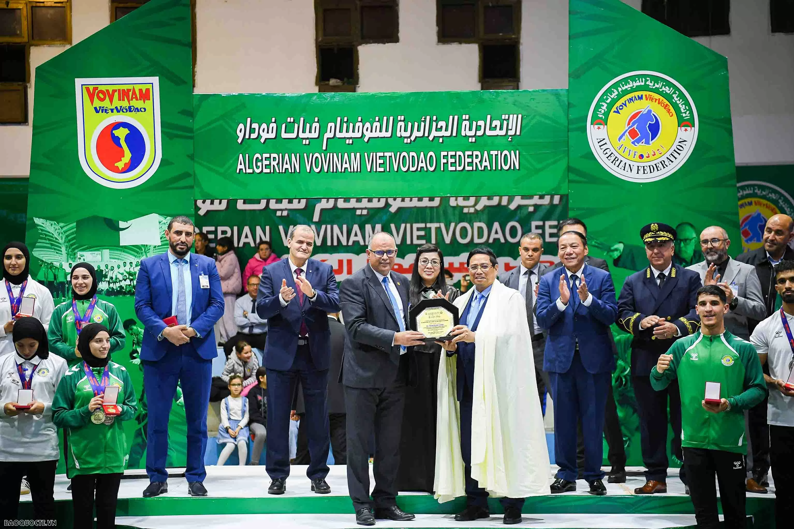 Prime Minister and spouse attend performance by Algeria's National Vovinam Team
