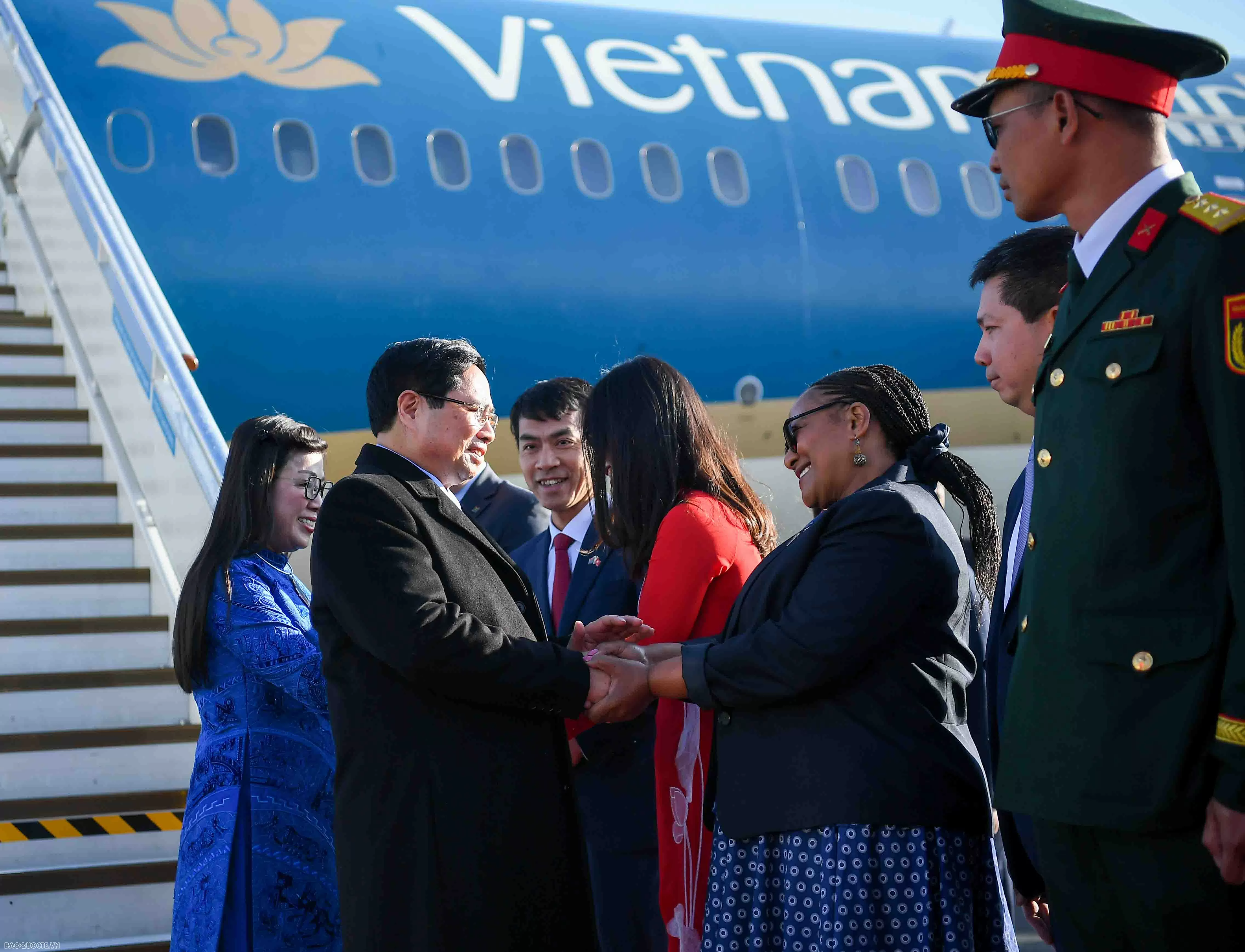 Prime Minister Pham Minh Chinh arrives in South Africa, attending G20 Summit