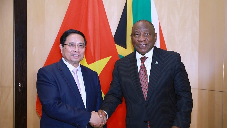 Prime Minister Pham Minh Chinh Meets South African President Cyril Ramaphosa