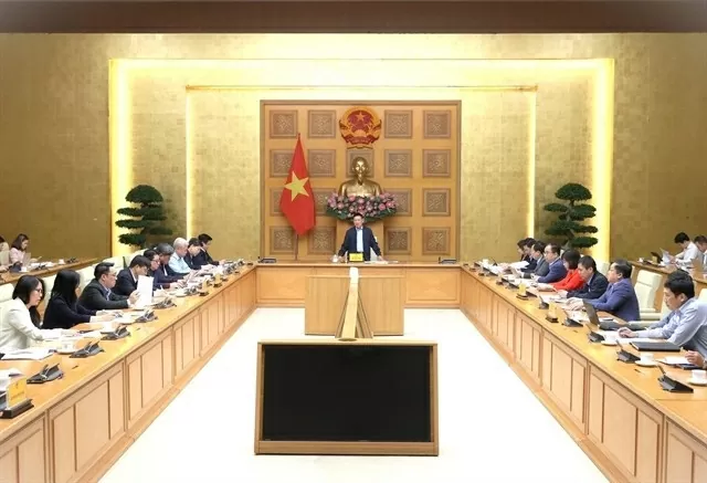 Deputy Prime Minister Ho Duc Phoc chairs a meeting of the Price Management Steering Committee. (Photo: baochinhphu.vn)