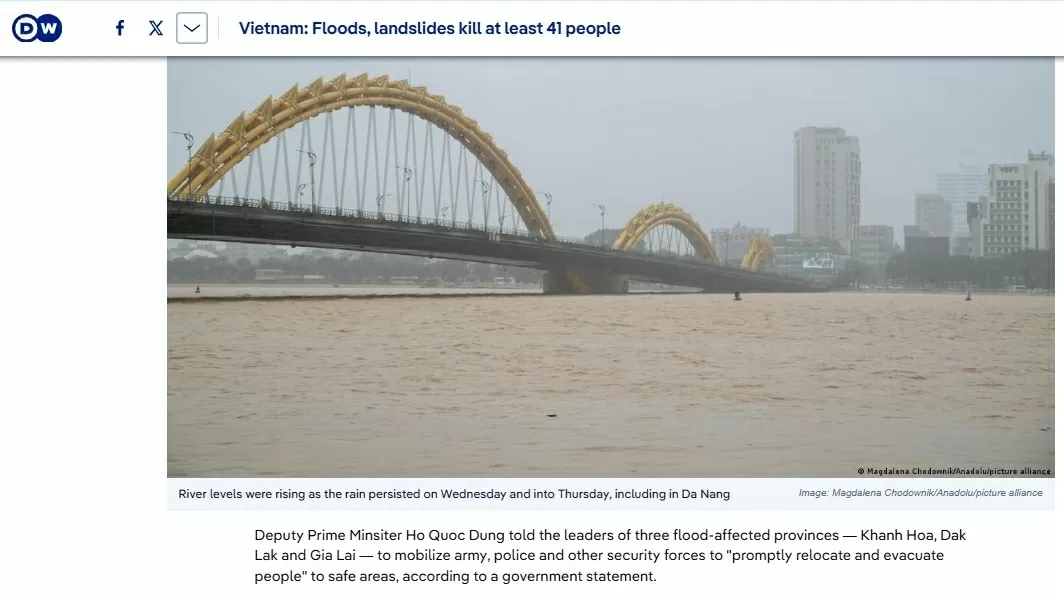 International media praises Vietnam's efforts and solidarity in urgent response to severe floods