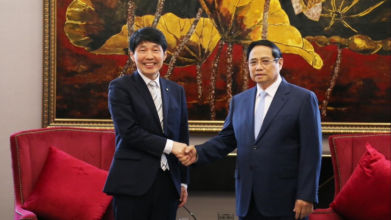 Prime Minister Pham Minh Chinh receives Governor of Gunma Prefecture and Japanese delegation in Quang Ninh