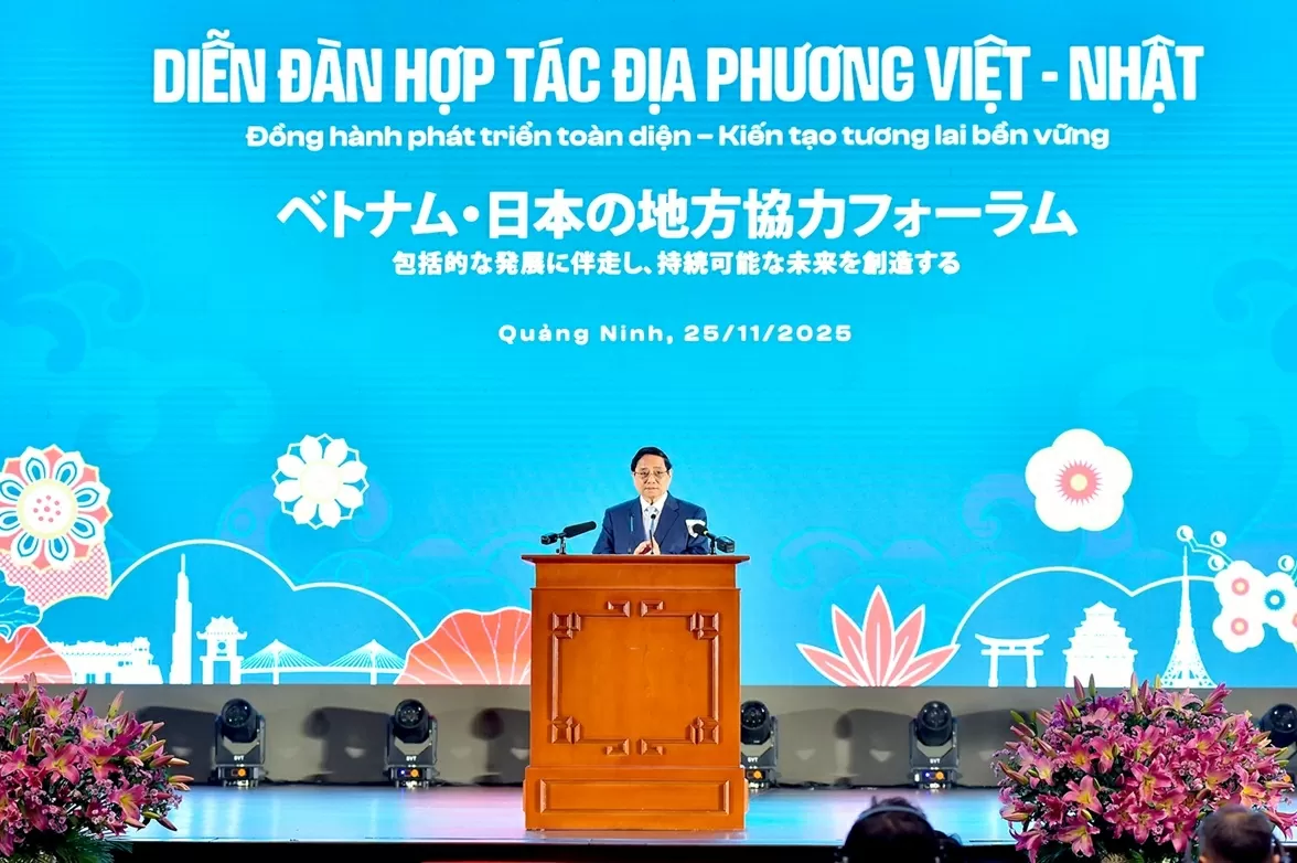 Prime Minister Pham Minh Chinh attends Vietnam-Japan Local Cooperation Forum, promoting the spirit of 'Three Together' and 'Three More'